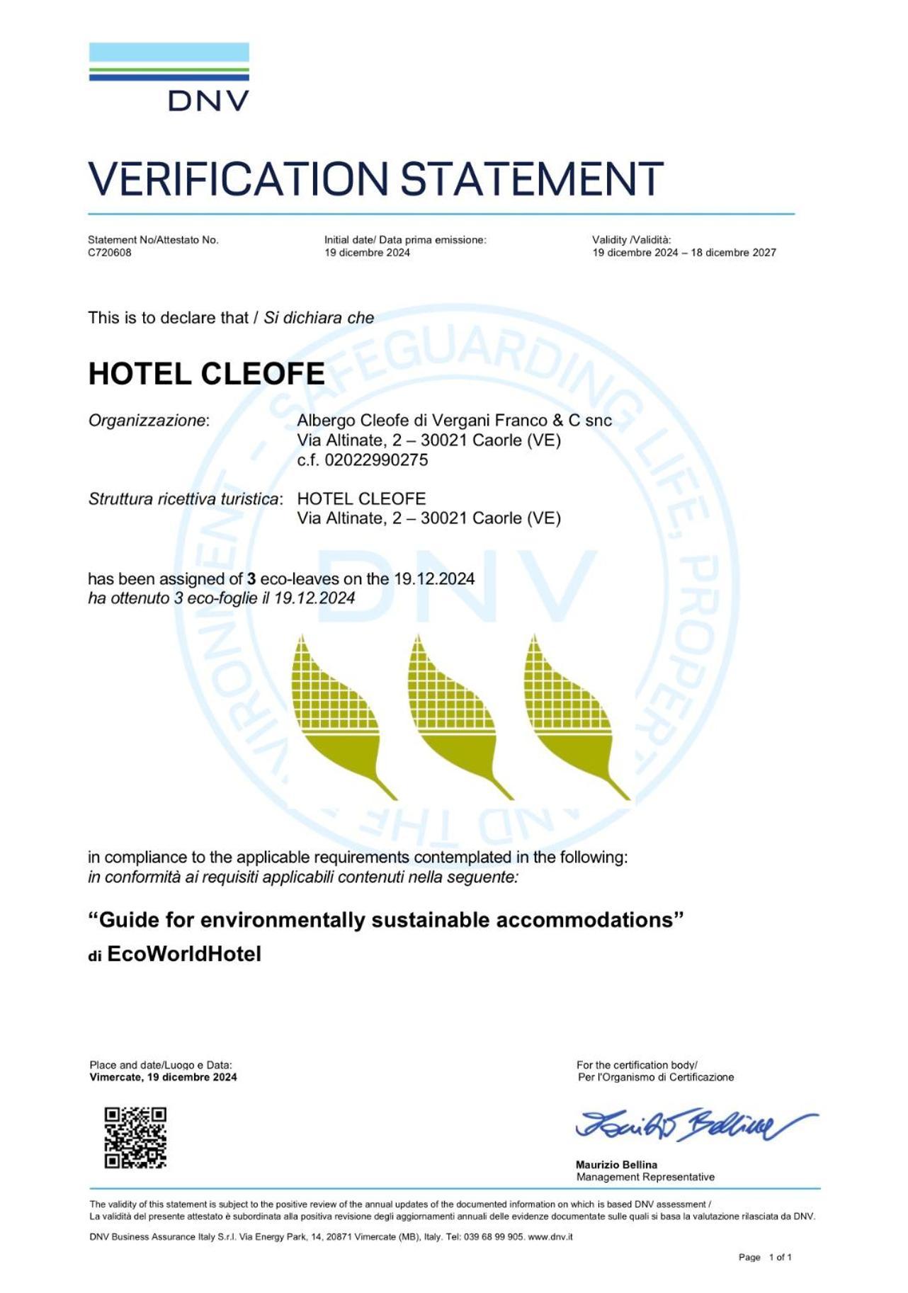 קאורלה Eco Hotel Cleofe מראה חיצוני תמונה